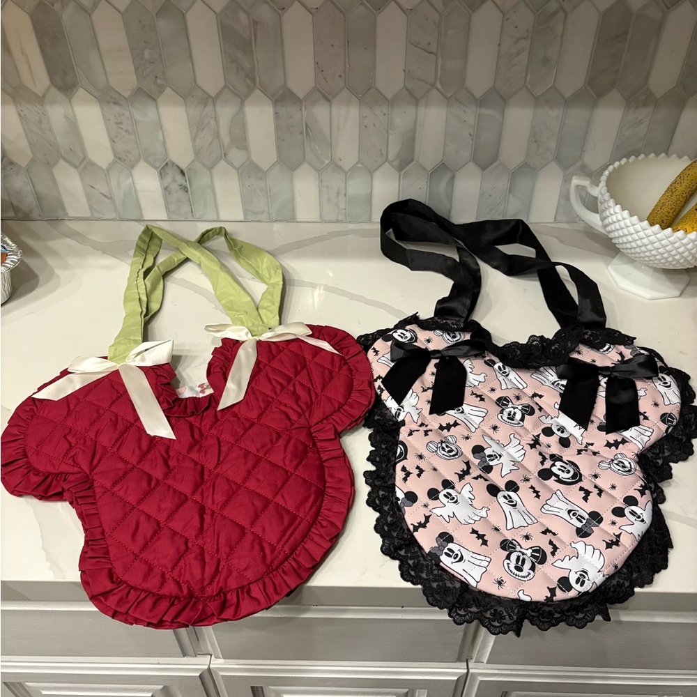 Handmade 28 dreams quilted Mickey head tote bags